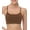 Brown, variant on Women's Sports Bra Buttery Soft Y Back Padded Low Impact Spaghetti Thin Strap Workout Yoga Top