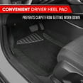 thumbnail image 5 of Motor Trend Waterproof Car Floor Mats Universal Fit Car Mats with Driver Heel Pad Leather Car Automotive Accessories Anti-Slip Backing Carpet Mats Black/Black, 5 of 9