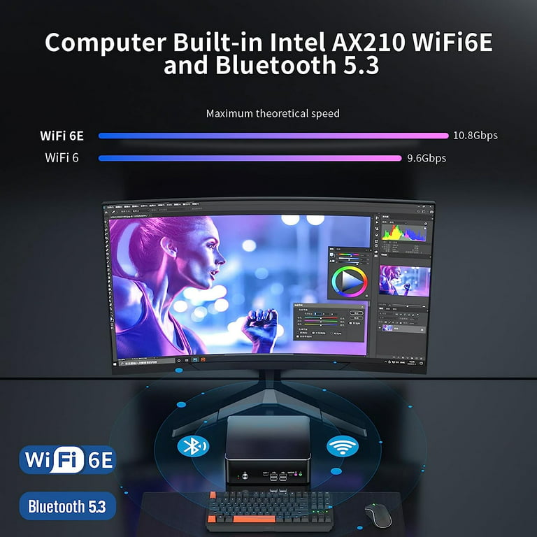 Mini Pc 10th Gen Intel i9-10880H Windows 10 2*DDR4 2*M.2 2*Lan WiFi