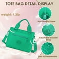 thumbnail image 3 of Atrufo Tote Bag for Women - Lightweight Nylon Large Capacity Work Bag, Beach to Office Tote with Hidden Pocket & 290D Reinforced Seams - Lake Green, 3 of 7