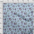 thumbnail image 2 of oneOone Cotton Silk Violet Fabric Leaves & Flower Floral Fabric For Sewing Printed Craft Fabric By The Yard 42 Inch Wide, 2 of 4