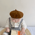 thumbnail image 4 of Boina para niños, niñas y niños, gorra plana, invierno y otoño, 4 of 5