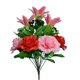 thumbnail image 2 of Wosthever 2 piezas de jarrón de flores artificiales de larga duración para decoración ramo de flores artificiales decoración de flores Kits de decoración para fiestas rosa, 2 of 6
