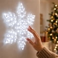 thumbnail image 4 of 12PCS Glowing LED Snowflake Wall Christmas Decor, Holiday Christmas Window Decor, Festive Room Decorations for Home Office Store Display, Bedroom Living Room Wall Art White, 4 of 4