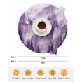 thumbnail image 6 of 15 Inch Round Placemats Set of 6, Purple Mountain Non Slip Heat Insulation PP Table Mats, Misty Forest Nature Woodland Pine Tree Landscape Washable Place Mats for Kitchen Dining Party Table Decor, 6 of 7
