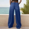 thumbnail image 6 of Womens Wide Leg Jeans - Ladies Baggy High Waisted Straight Leg Denim Trousers Pants Loose fit Casual Stretchy Flare Denim Trousers Bootcut Pants with Multi-Pockets Trendy Y2K Streetwear, 6 of 7