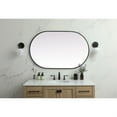 thumbnail image 2 of Elegant Decor MR2A3048BLK 30 x 48 in. Metal Frame Oval Mirror, Black, 2 of 5