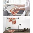 thumbnail image 5 of Red Ombre Kitchen Dish Towels for Drying Dishes Set of 2, Gradient Abstract Art Vintage Waffle Weave Microfiber Hand Tea Bathroom Towels Quick Dry & Absorbent Towel 12x12, 5 of 7