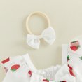 thumbnail image 6 of Cjfdfy Newborn Baby Girl Fall Outfits Long Sleeve Strawberry Print Romper with Headband Set Cute Strawberry  Print Outfit, Ruffle Bow Design, Mesh Tulle Dresses, Fall Winter Outfit for 0-18M, 6 of 9