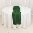 thumbnail image 5 of Balsa Circle 12x108 in Green Shaggy Fringe Polyester Table Runner Wedding Party Events Home Decorations Supplies, 5 of 8