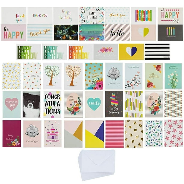 144 Count Assorted Greeting Cards All Occasion Assortment Bulk Box Set