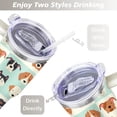 thumbnail image 5 of Paw Print Dog Lovers Tumbler 40oz - Vacuum Insulated Coffee Cup with Handle & Straw- Cute Gift for Female Dog Owners, 5 of 7