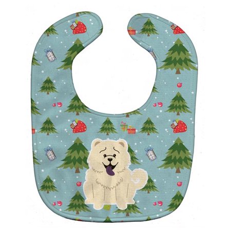 

Christmas Chow Chow White Baby Bib