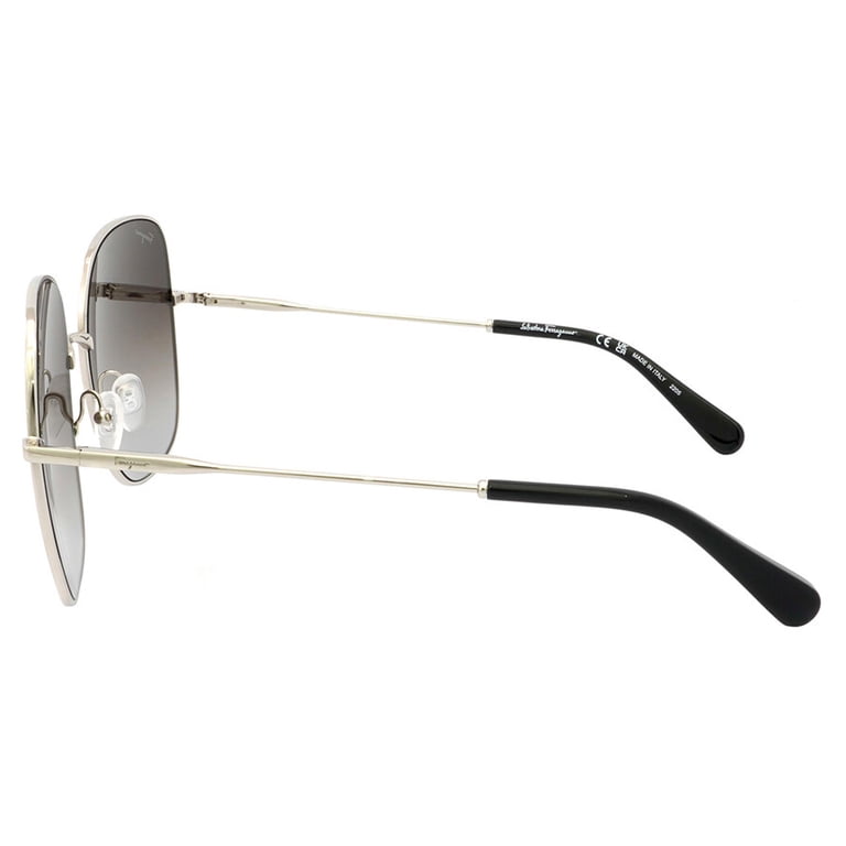 Salvatore Ferragamo Silver Square Sunglasses Salvatore Ferragamo SF300S 041 Square Full Rim Sunglasses  main image 2