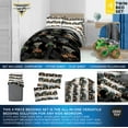 thumbnail image 3 of Monster Jam Tracks Novelty Kid's Black 100% Microfiber 5-Piece Bed Set, Twin, 3 of 8