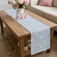 thumbnail image 6 of Easter Rabbits Table Runner 48 Inches Long for Kitchen Dining, Cartoon Bunny Eggs Animal Blue Dresser Scarf Farmhouse, Dining Table Decorations for Wedding/Parties, 13 x 48 In, 6 of 8