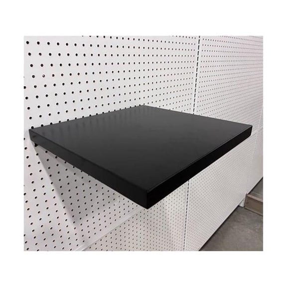 Retail First 9097079 17 x 16 in. Black Metal Floating Shelf