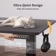 thumbnail image 5 of INNOVAR Electric Standing Desk, Adjustable Height Stand up Desk, 55x24 inches Sit to Stand Home Office Computer Desk with Splice Board, Black Frame/Black Top, 5 of 15