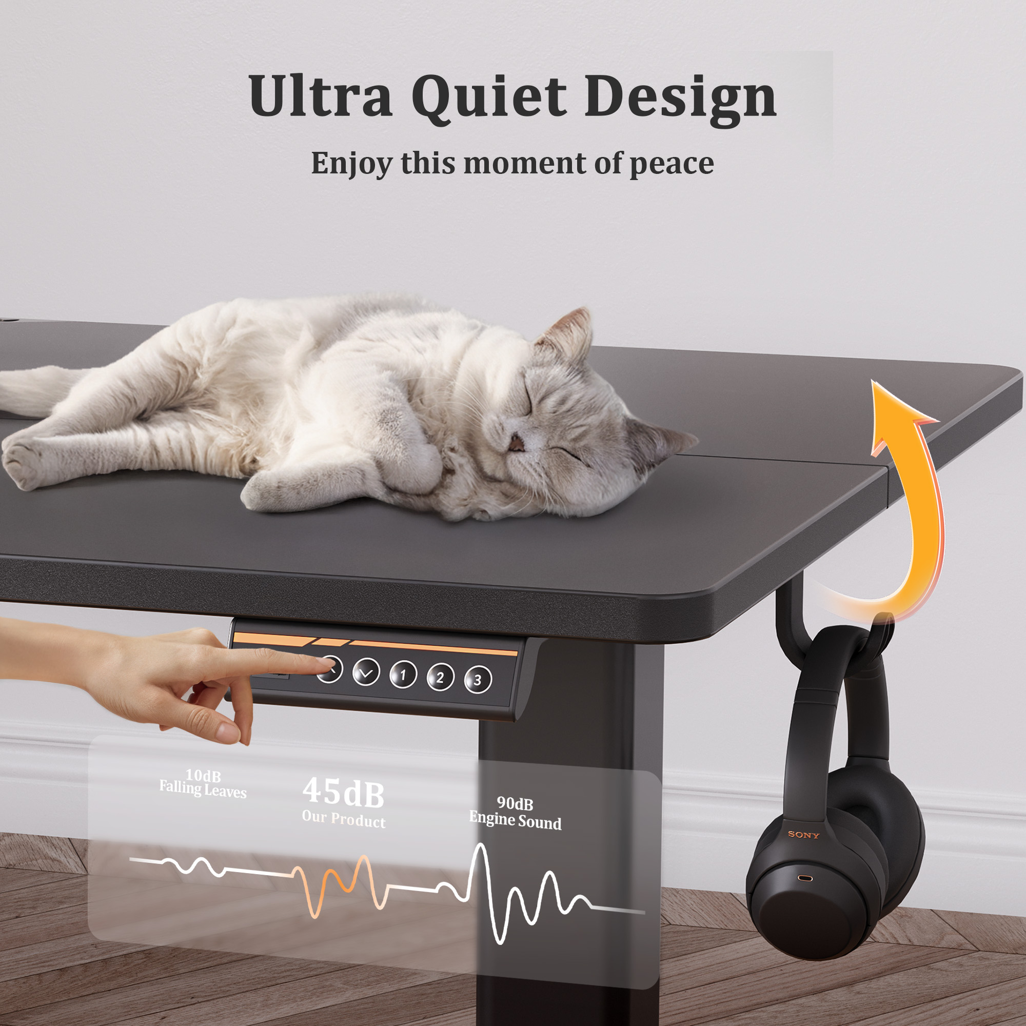 Innovar Electric Standing Desk, 40x24 inches with Adjustable Height photo 4