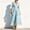 Light Blue, variant on KLHDSF Dresses For Women Deep V-Neck Short Sleeve Fit And Flare Causal Floral Summer Dress Light Purple L
