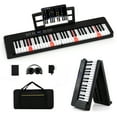 thumbnail image 1 of Gymax 61-Key Foldable Piano Keyboard w/MIDI Split Function Headphone Sustain Pedal Black, 1 of 10