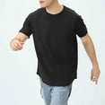 thumbnail image 6 of Men's Shirts Cotton,Mens Crew Neck T Shirts Active Short Sleeve Tee Solid Color Tops, 6 of 6