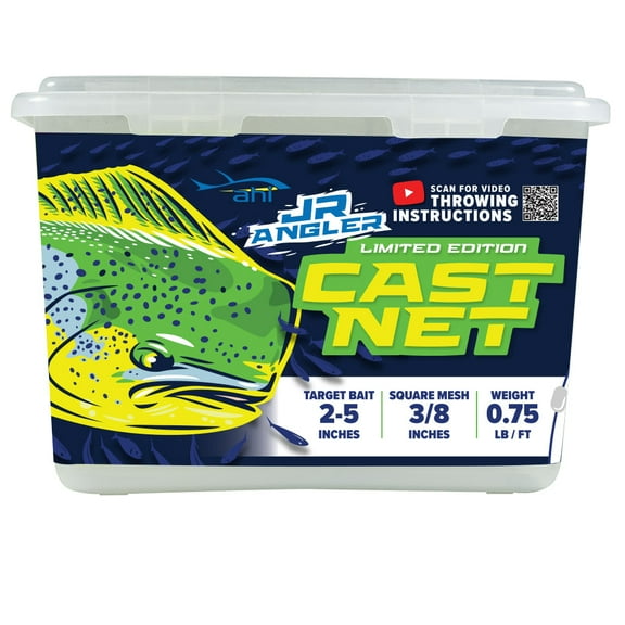 Ahi USA CN-54KCF: Jr Angler Series Cast Net 4 Ft - Kcf Edition - Multi Color...