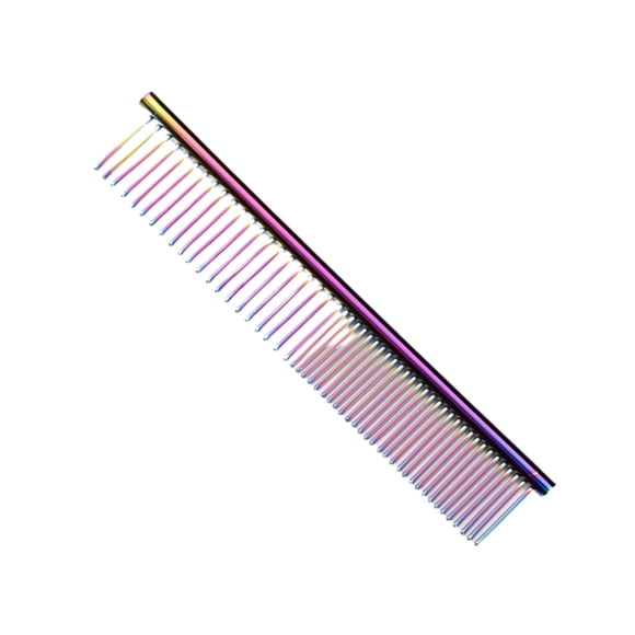 Universal Pets Comb Stainless Steel Hairbrush Brush Handheld Grooming Massage Tool Supply for Home Professional Beauty Salon Colorful