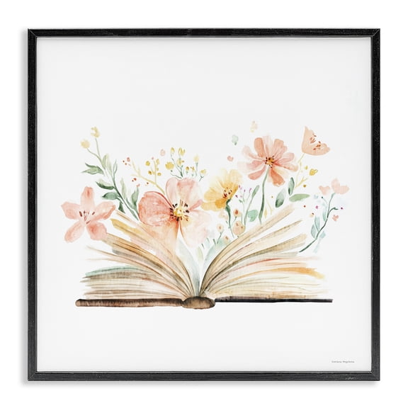 Stupell Industries Farmhouse Floral Flourishing Words Black Framed Giclee Art, 12 x 12, by Svetlana Aleynikova