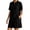 Black, variant on Womens Linen 2 Piece Sets Neck Button up Short Sleeve Shirts and Wide Leg Shorts Set Summer Relaxed Fit Casual Two Piece Outfits Solid Color Matching Set Daily Wear Red XL