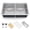 Double Bowl, Without Ledge, variant on 33x19 Inch Undermount Kitchen Sink, Double Bowl Flat Bottom Design, 16 Gauge 304 Stainless Steel Construction, 10 Inch Deep, Includes Bottom Grid and Drain Assembly