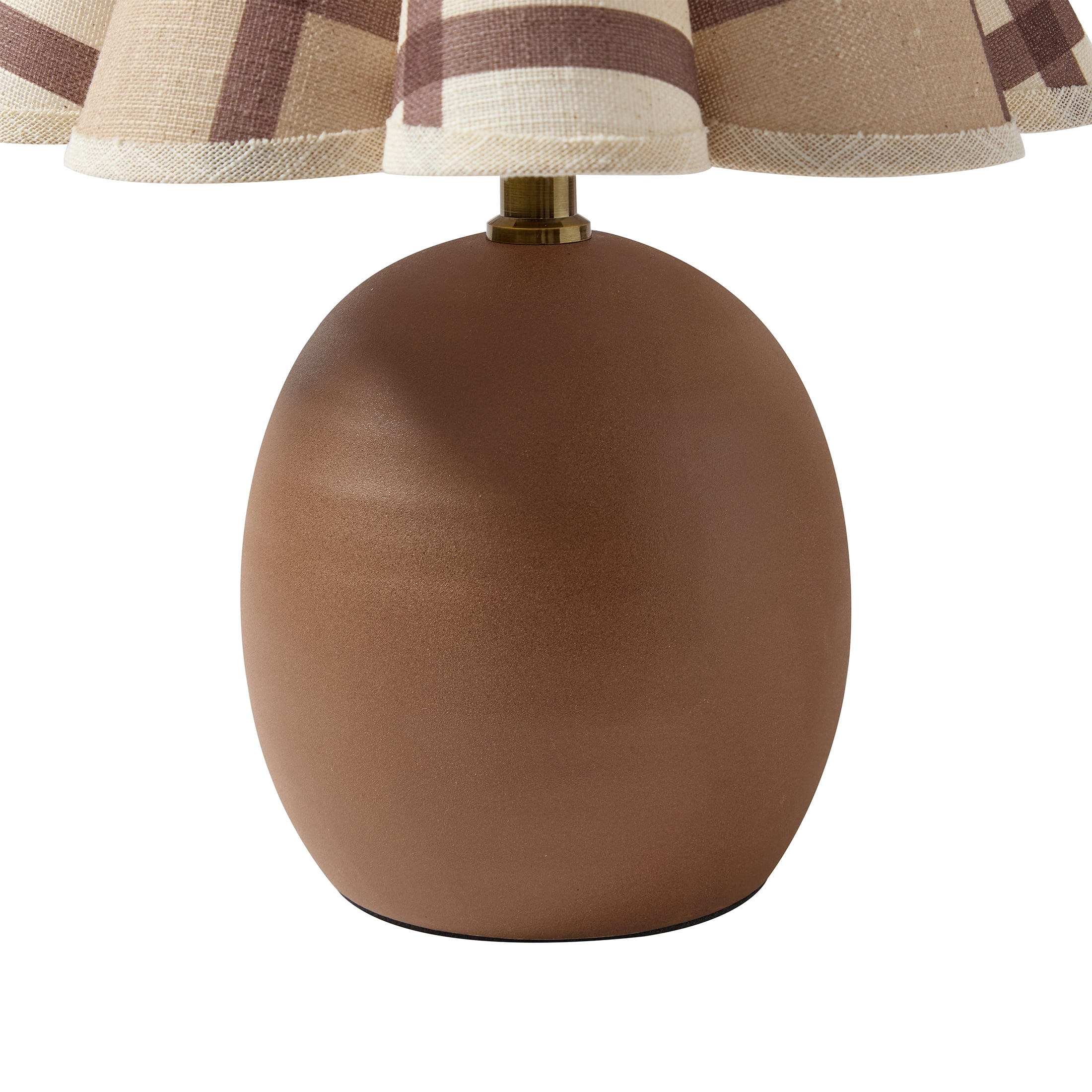 Home Decor Collection 12.5" Brown Plaid Shade Table Lamp