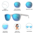 thumbnail image 5 of WOOSH Polarized Sunglasses for Men and Women - Lightweight Unisex Sun Glasses with UV Protection for Driving Fishing, Running, Sports, Beach and Outdoors (Bocas Aqua), 5 of 7