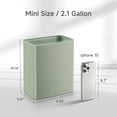 thumbnail image 2 of Small Metal Trash Can, 2.1 Gallon Slim Trash Can for Bathroom, Wastebasket Garbage Bin for Bedroom, Office, Kitchen, Under Sink (Matte Black), 2 of 6