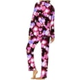 thumbnail image 4 of Valentines Day Themed Pajama Set for Women Adorable Heart Print Button Up Long Sleeve and Pants 2 Piece Pajama Set for Women Set Comfy Pajamas for Women Set Purple XXL, 4 of 7
