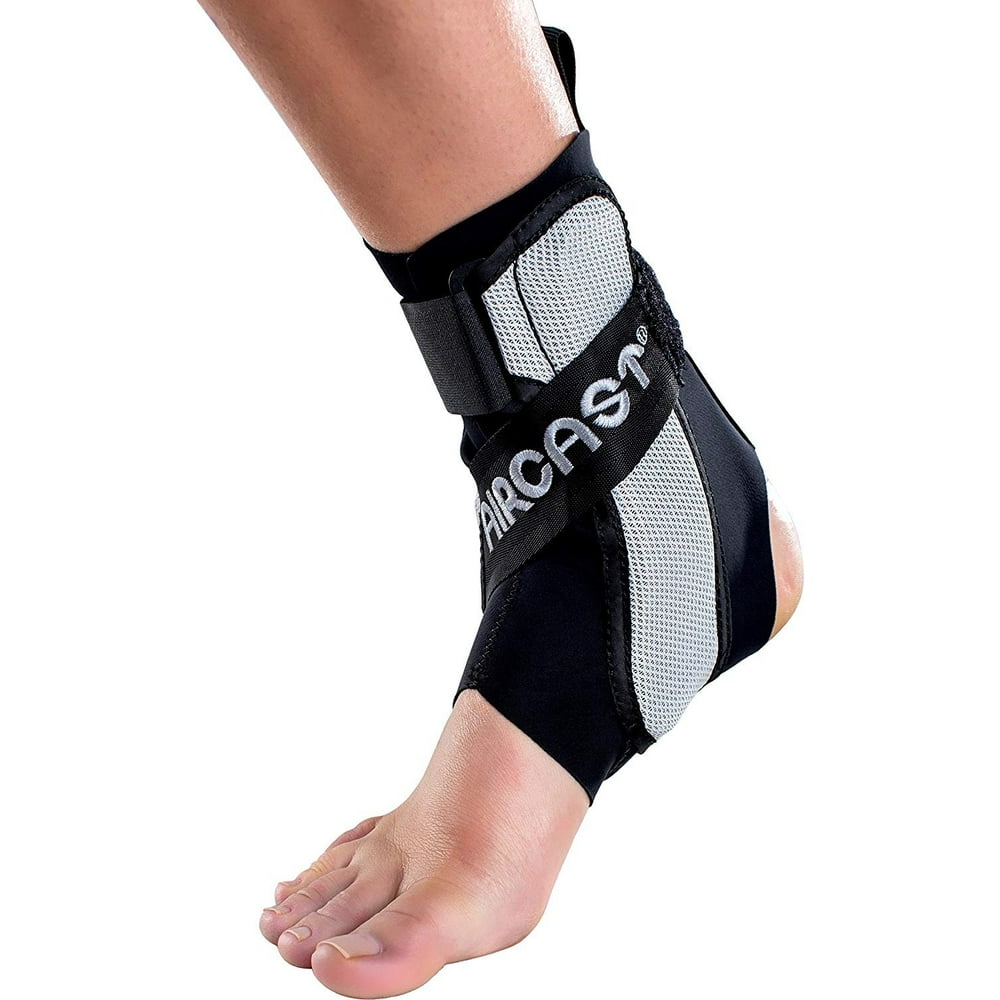 Aircast A60 Ankle Support Brace, Right Foot, Black, Medium Shoe Size