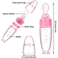 thumbnail image 2 of piezas de biberón de silicona para bebé, cuchara, alimentador de comida para bebé con Base de pie para bebés de 0 a 24 meses, dispensador y alimentador Adepaton WMZY-208-2, 2 of 7