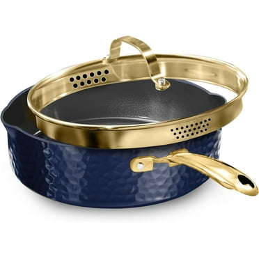 Granitestone 4 Qt Saute Pan with Lid 11 Inch Non Stick Frying Pans Deep Saute Pan Fry Pan with Lid