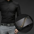 thumbnail image 4 of Cinturón de cuero ligero de lujo para hombres, cinturón de piel de vaca de doble capa con hebilla automática mejorada, adecuado para hombres de mediana edad y jóvenes, cinturón de pantalón completo, 4 of 5