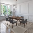 thumbnail image 2 of Juego de Comedor de Madera con 6 Sillas Tapizadas para 6 Personas, Mesa y Sillas para Comedor y Cocina, Midtown Concept Lisboa, Nogal y Gris Oscuro, 2 of 5