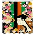 thumbnail image 3 of Ambesonne Kabuki Shower Curtain, Actor Sakura Blooms, 69"Wx70"L, Multicolor, 3 of 3