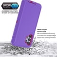 thumbnail image 2 of Galaxy A32 5G Case for Samsung Galaxy A32 5G Case Military Drop Shockproof  Heavy Duty Rugged 3 in 1 Protection Cover for Galaxy A32 5G Phone Case (Purple+Rose Red), 2 of 14