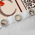 thumbnail image 4 of Castle Fairy Leopard Print Letter C Black Out Curtains for Adults,Red Bow Design Curtains Pack of 2 (42x63 Each), 4 of 6