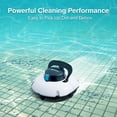 thumbnail image 5 of Cordless Robotic Pool Cleaner, Winny Pool Cleaner Automatic Pool Vacuum with Dual Filters, 80 Mins Runtime, Ideal for Flat Above Pools Up to 645 Sq.Ft (White and Blue), 5 of 10