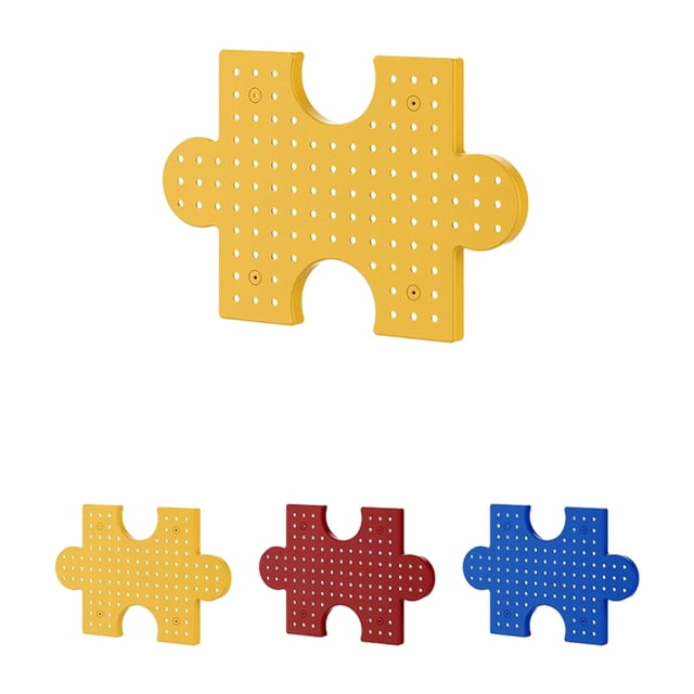 Puzzle Storage Board, No Drill Wall Mounted Perforated Rack 24x36.2cm Modular Set for Home, Corner Desk with Storage