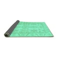 thumbnail image 2 of Ahgly Company Indoor Rectangle Oriental Turquoise Blue Traditional Area Rugs, 2' x 4', 2 of 4