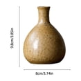 thumbnail image 3 of FYHALE Vintage Ceramic Vase Retro Tabletop Flower Vase Beige Decorative Home Decor Accents for Mantel Shelf Wedding Centerpiece Small Artisanal Vase, 3 of 6
