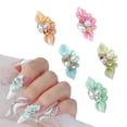 thumbnail image 1 of 30 piezas de dijes para uñas, dijes para uñas de flores de resina, decoraciones para decoración de uñas con forma de perlas de flores, 1 of 5