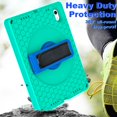 thumbnail image 6 of SaniMore Case for iPad 10th Generation 10.9" 2022, 360°Rotation Kickstand/Holder Adjustable/Detachable Hand Rope Crossbody Lanyard Anti-fall Shockproof Heavy Duty Protection Case, Green, 6 of 9