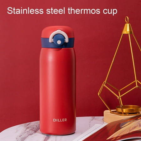 

LeKY 480ml Drinking Bottle Leak-Proof Food Grade Material Portable Coffee Mug Vacuum Flask Tumbler for Sports
